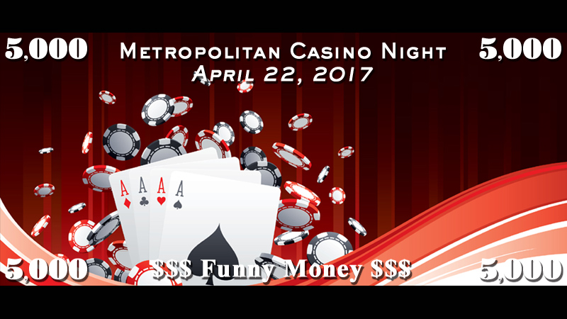 Metropolitan casino night party ticket image