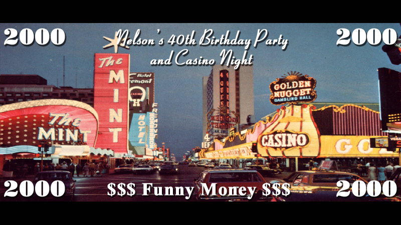 Nelson birthday party casino night image